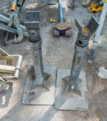 Pair of 6 tonne cable drum/axle stands