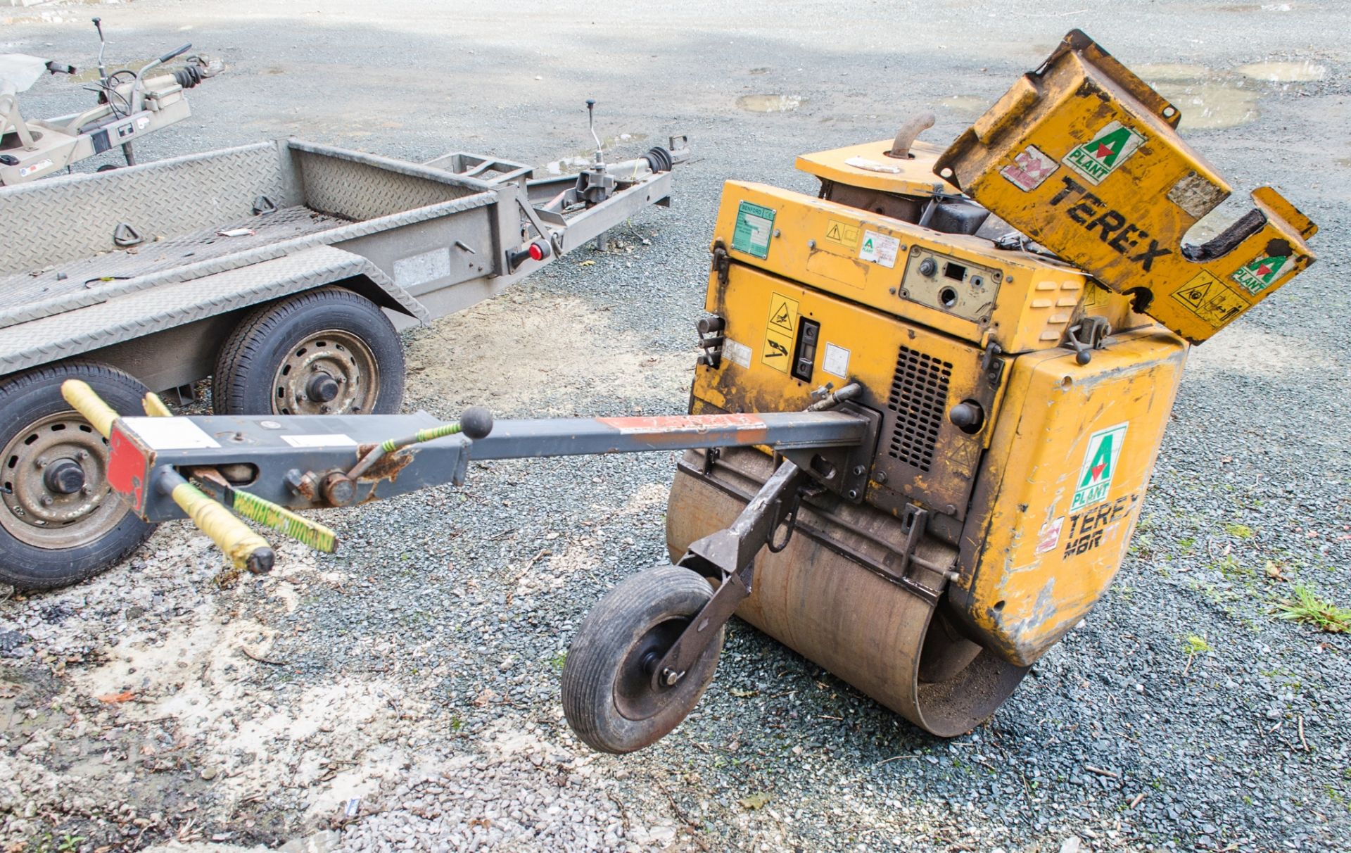 Terex MBR71 single drum pedestrian roller/breaker Year: 2014 S/N: EF5KY0136 A733842 ** Control panel - Image 4 of 6
