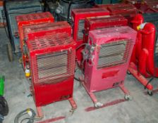 6 - 110v infra red heaters ** In various states of repair **