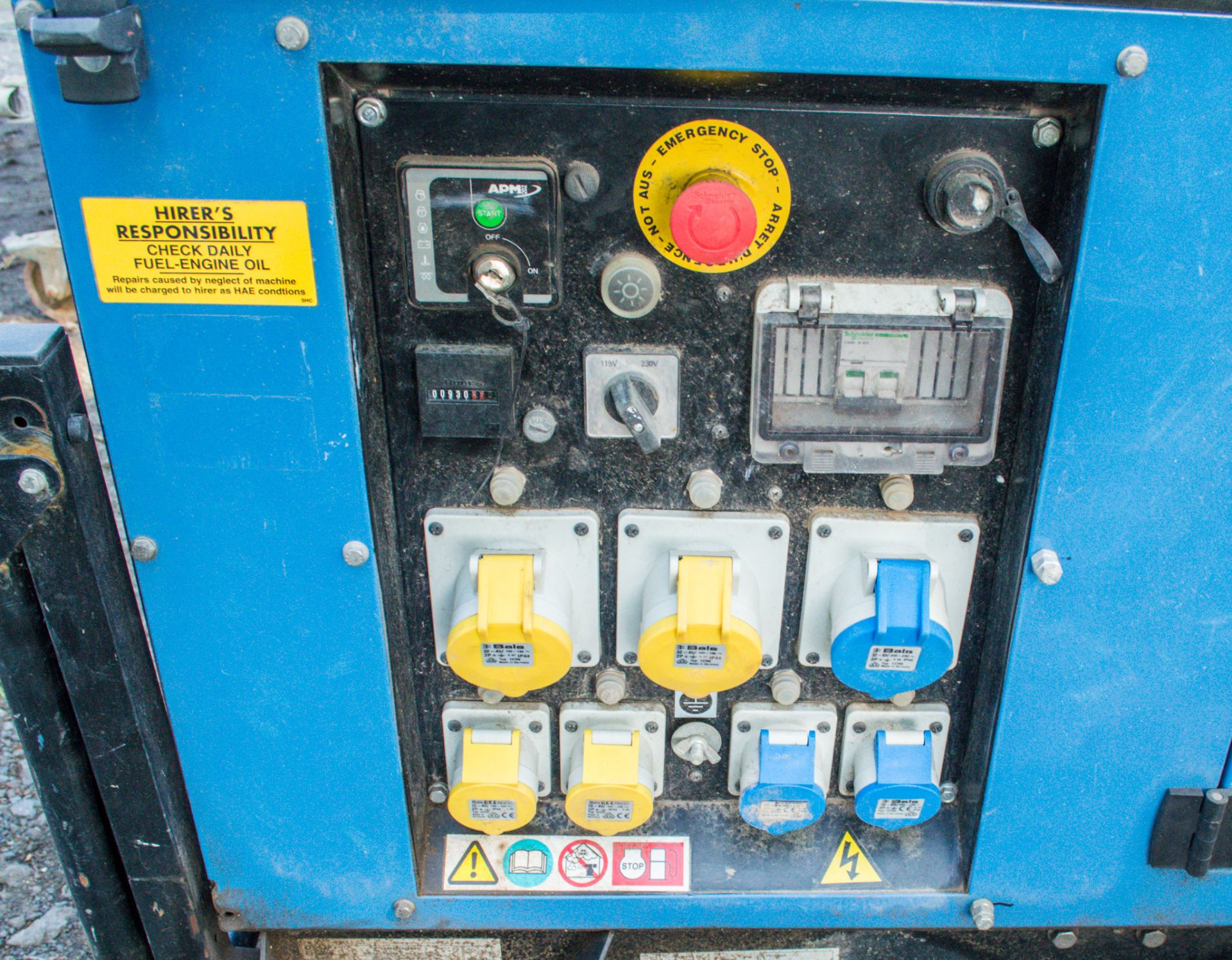 SDMO 10000 10 kva diesel driven generator Recorded Hours: 930 A987081 - Image 4 of 4