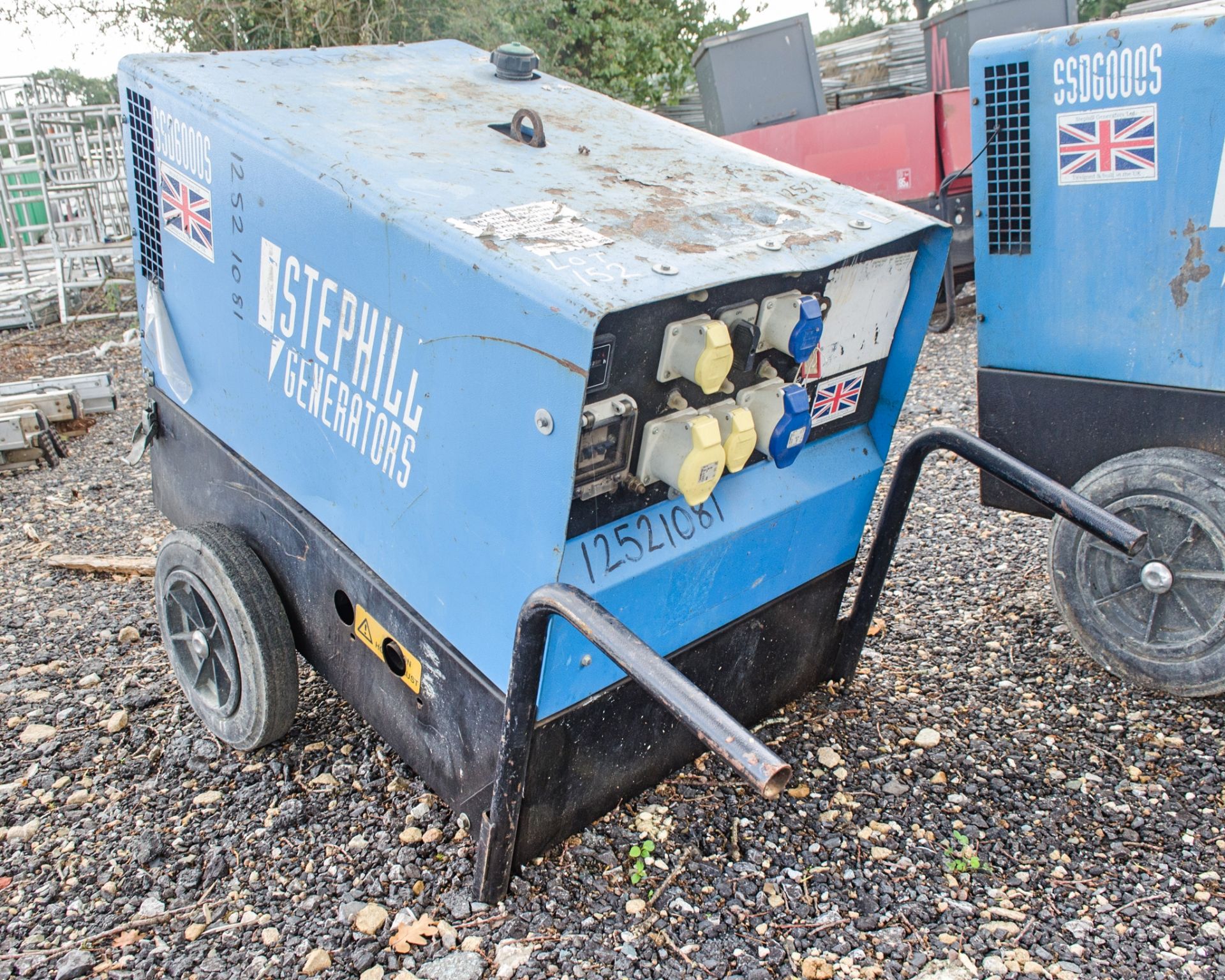 Stephill SSD6000S 6 kva diesel driven generator Recorded Hours: 2752 12521081