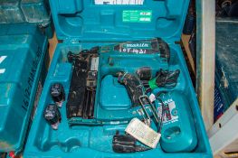 Makita GF600 7.2v nail gun c/w 2 - batteries, charger & carry case MAK1381