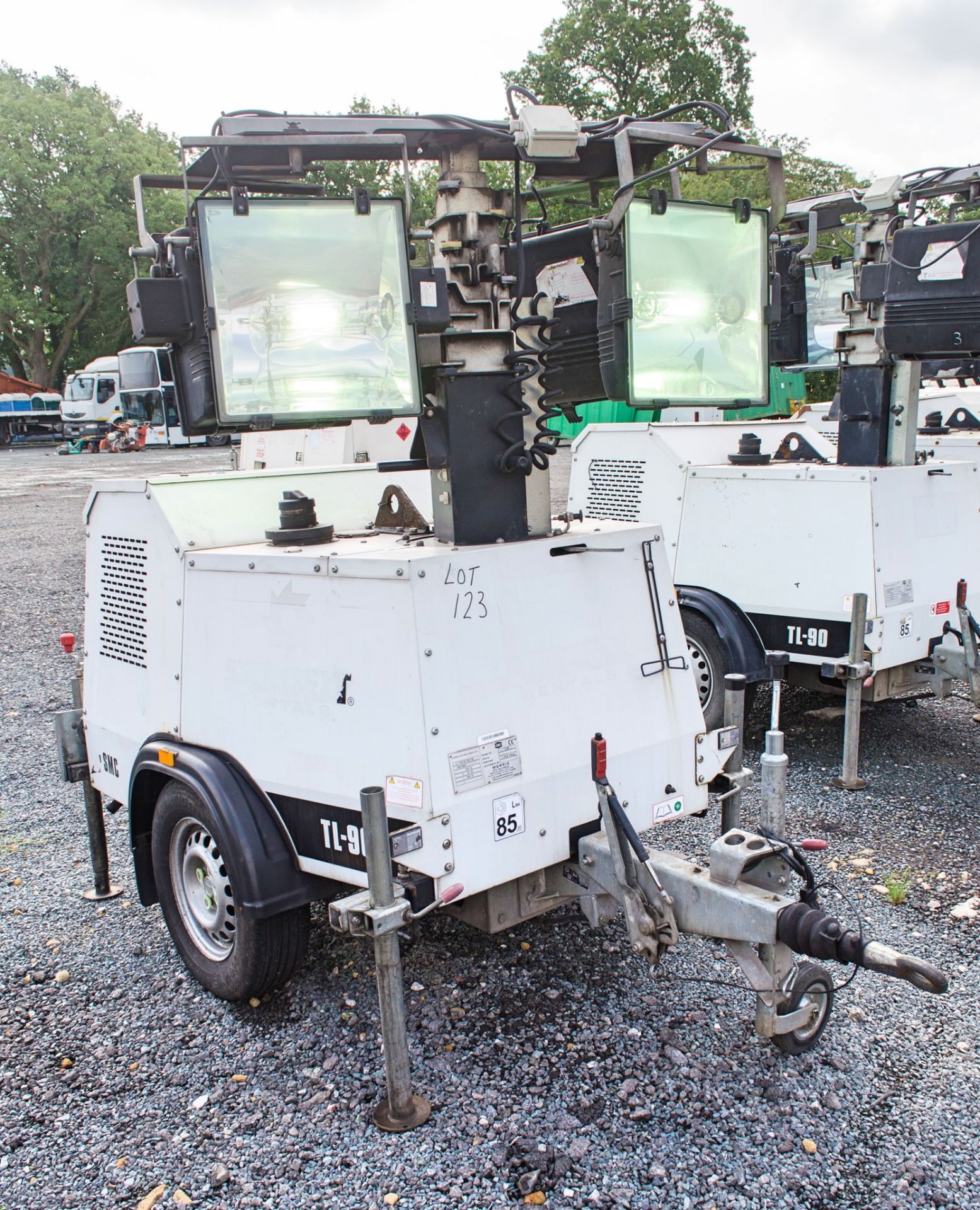 SMC TL90 diesel driven fast tow mobile lighting tower Year: 2015 S/N: T901511705 Recorded Hours: