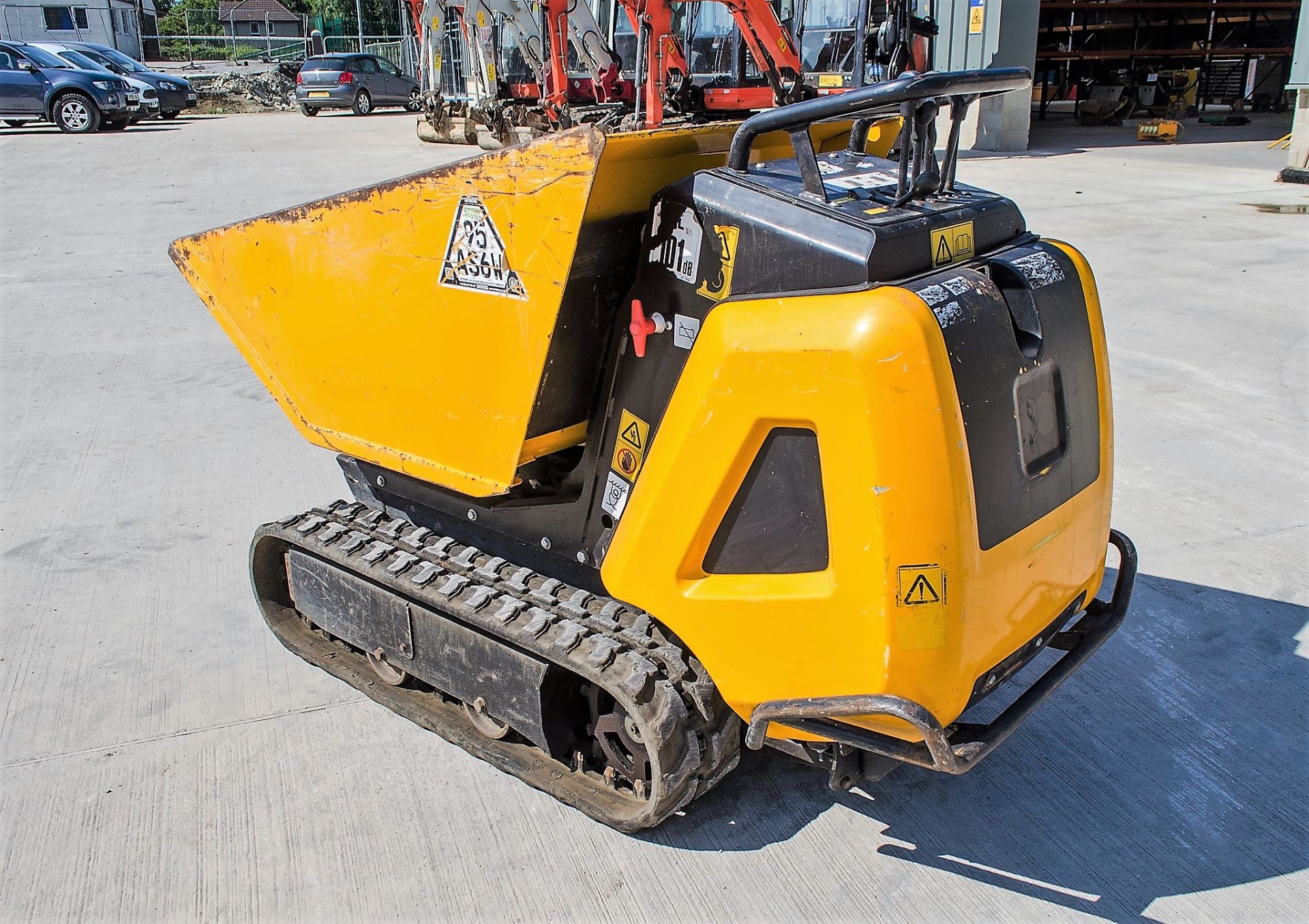 JCB HTD500 Dumpster 500 kg diesel driven walk behind rubber tracked dumper PSL013 S20 - Image 3 of 15