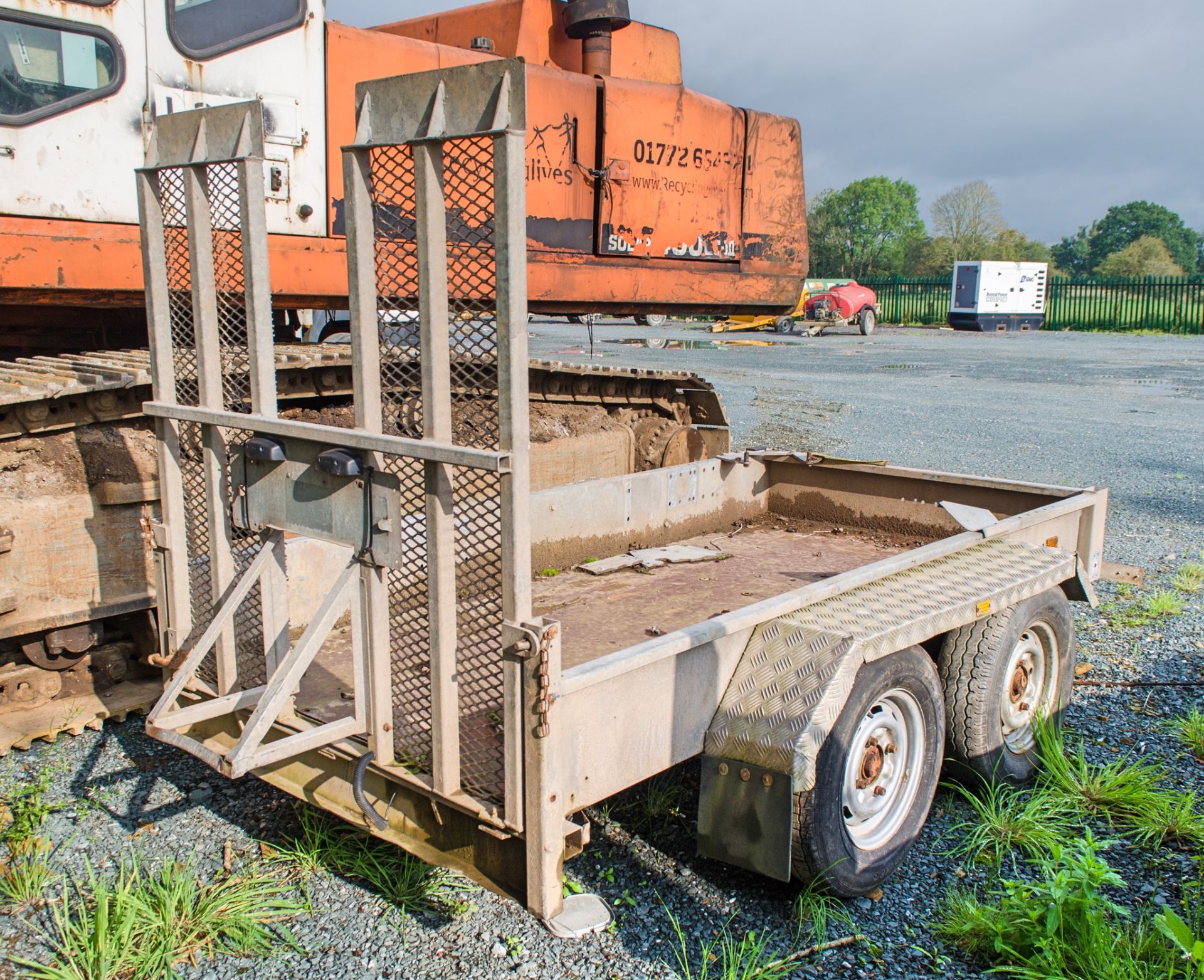 Indespension 8ft x 4ft tandem axle plant trailer 3214104 ** No hitch ** - Image 2 of 4