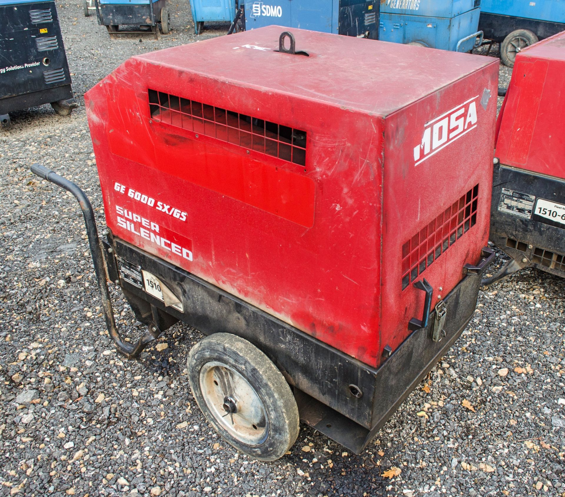 Mosa GE6000 SX/GS 6 kva diesel driven generator Year: 2015 S/N: 43351 Recorded Hours: 2344 15105153 - Image 2 of 4