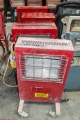 4 - various infra red heaters (3-240v & 1-110v) CO