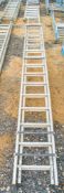 2 stage aluminium roofing ladder 33711010