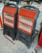 2 - Rhino TQ3 110v infra red heaters ** 1 with no tubes **