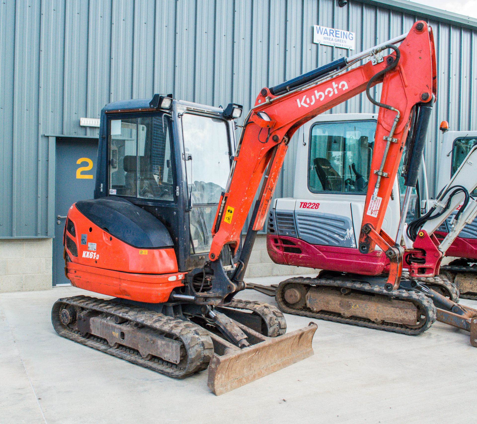 Kubota KX61-3 2.6 tonne rubber tracked excavator  Year: 2014 S/N: 80674 Recorded hours: 3355 piped & - Image 2 of 15