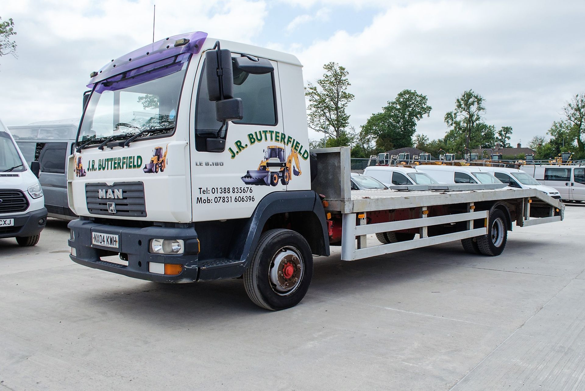 MAN LE8.180 4 x 2 7.5 tonne beaver tail plant lorry  Registration Number: NX04 KWH Date of