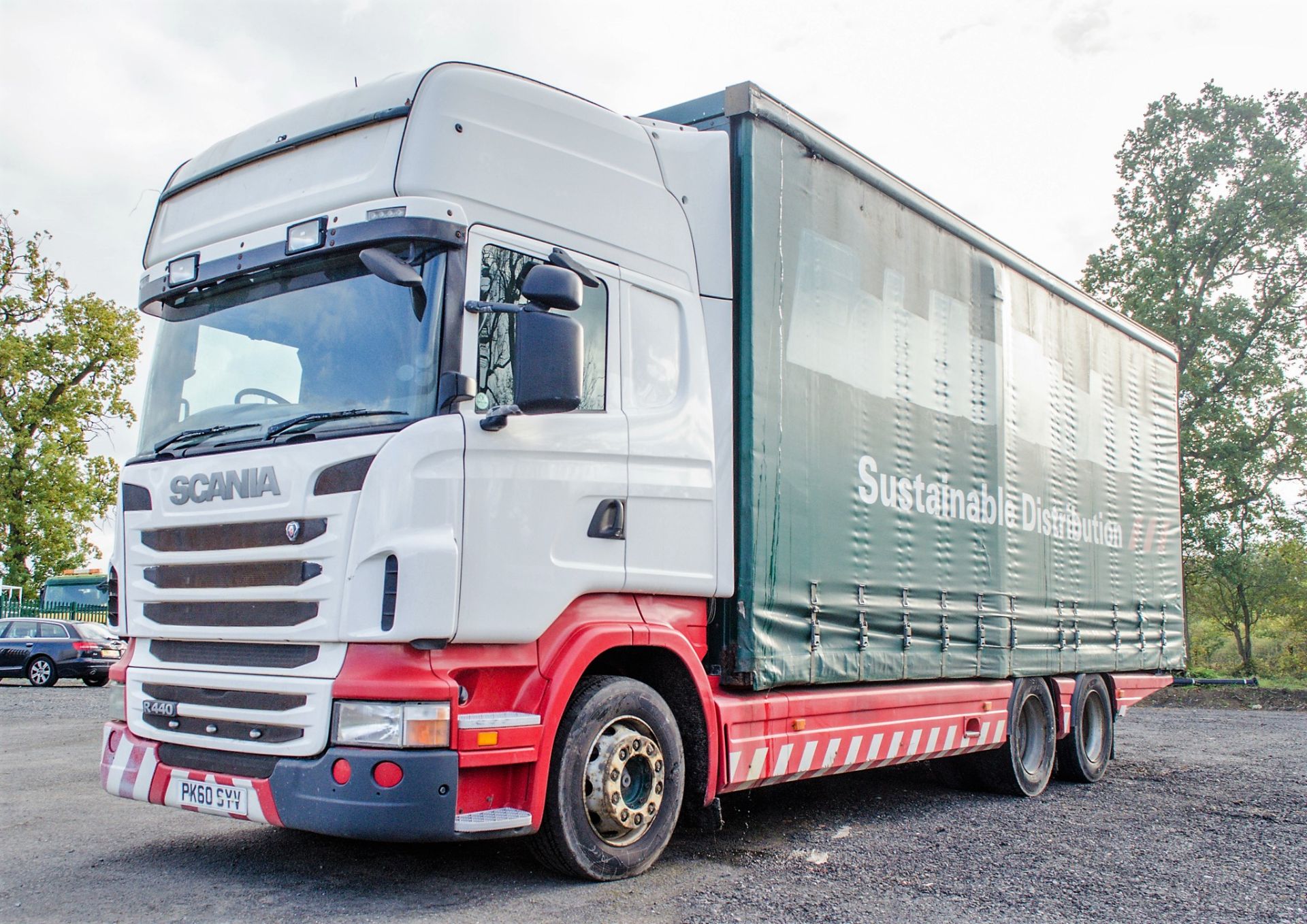 Scania R440 Topline 6 x 2 26 tonne curtain sided draw bar lorry Registration number: PK60 SYV Date