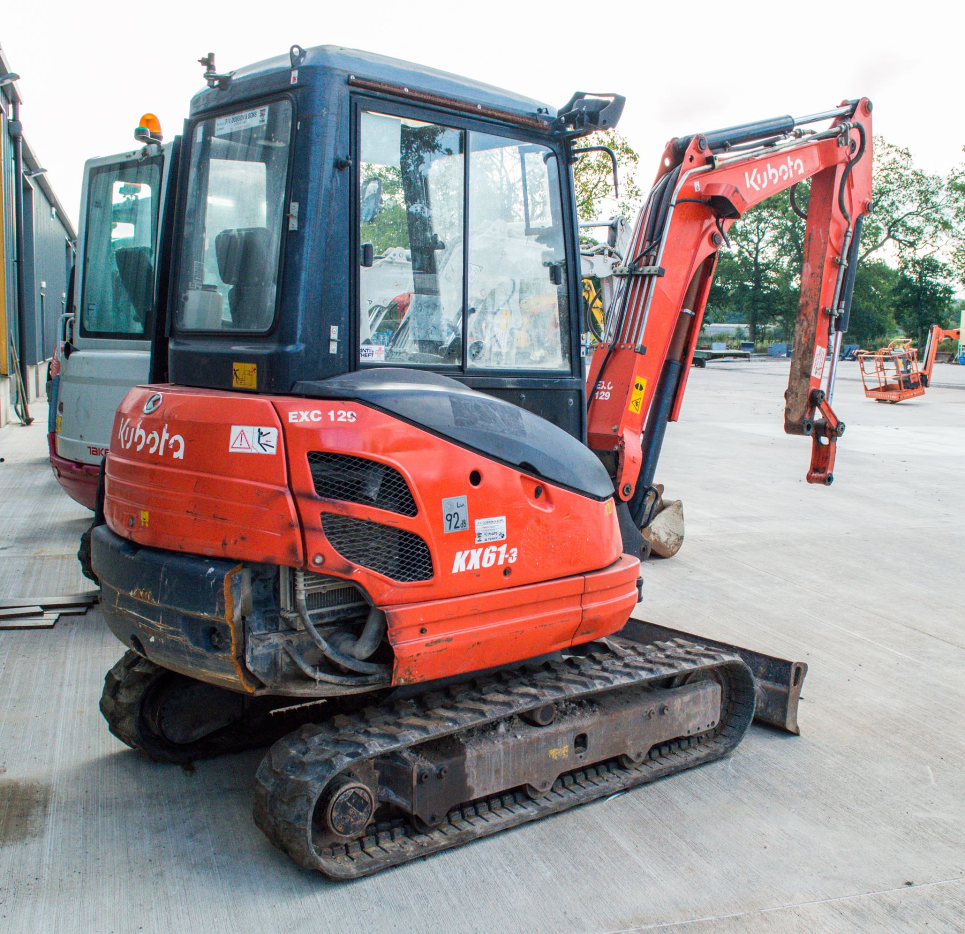 Kubota KX61-3 2.6 tonne rubber tracked excavator  Year: 2014 S/N: 80674 Recorded hours: 3355 piped & - Image 3 of 15