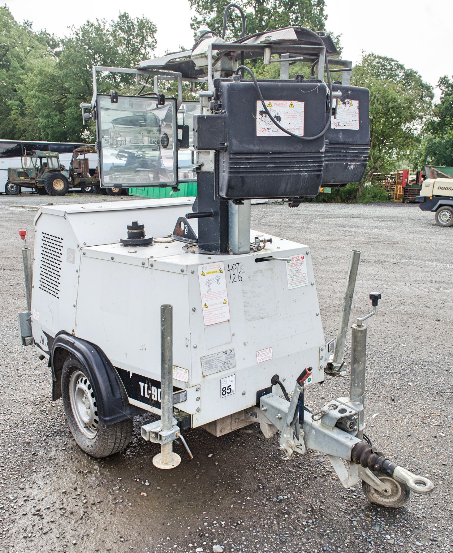 SMC TL90 diesel driven fast tow mobile lighting tower Year: 2015 S/N: T901512030 Recorded Hours: