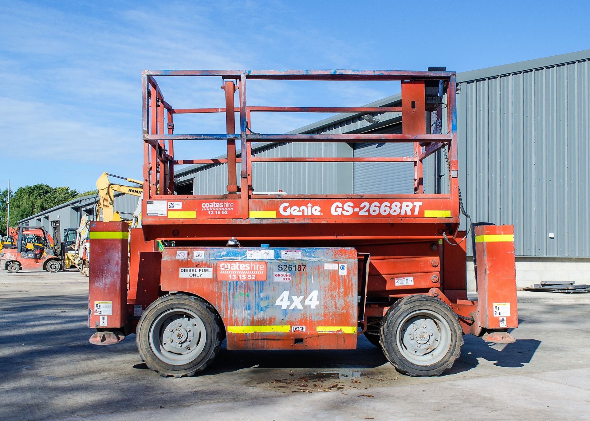 Genie GS - 2668 RT diesel driven 4 x 4 scissor lift  Year: 2006 S/N: GS6086-47270 Recorded Hours: - Image 9 of 18