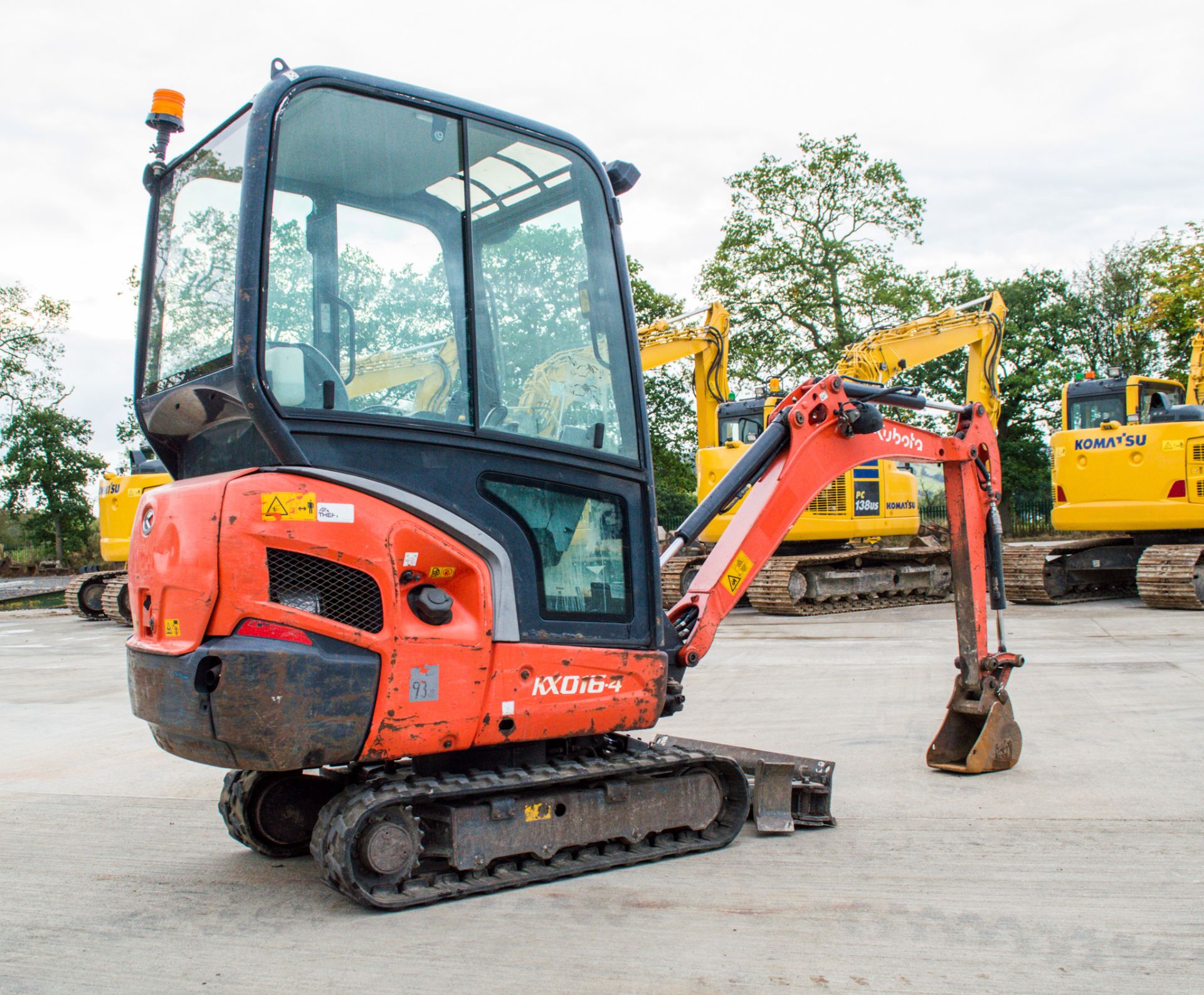 Kubota KX016-4 1.6 tonne rubber tracked excavator Year: 2013 S/N: 56652 Recorded Hours: 3393 c/w - Image 3 of 16