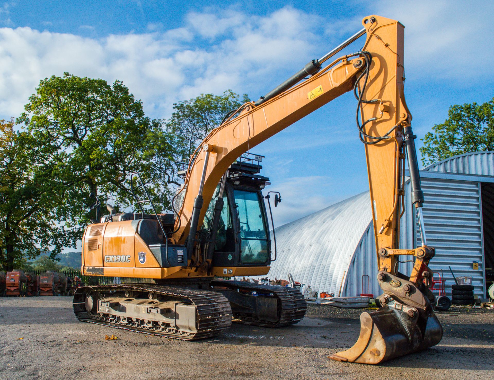 Case CX130C 14 tonne steel tracked excavator Year: 2014 S/N: 1205 Recorded Hours: 8730 piped, - Image 2 of 19