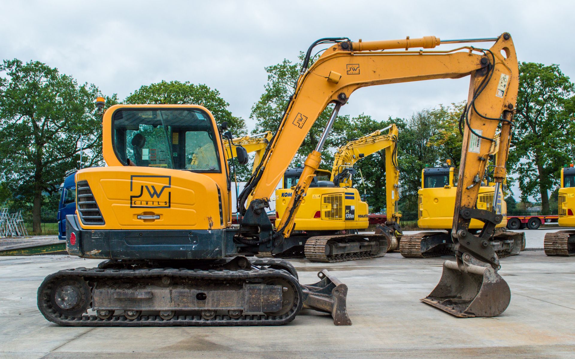 Hyundai Robex 80 CR-R 8 tonne rubber tracked excavatorYear: 2014S/N: 00720Recorded Hours: 5384c/w - Image 7 of 17