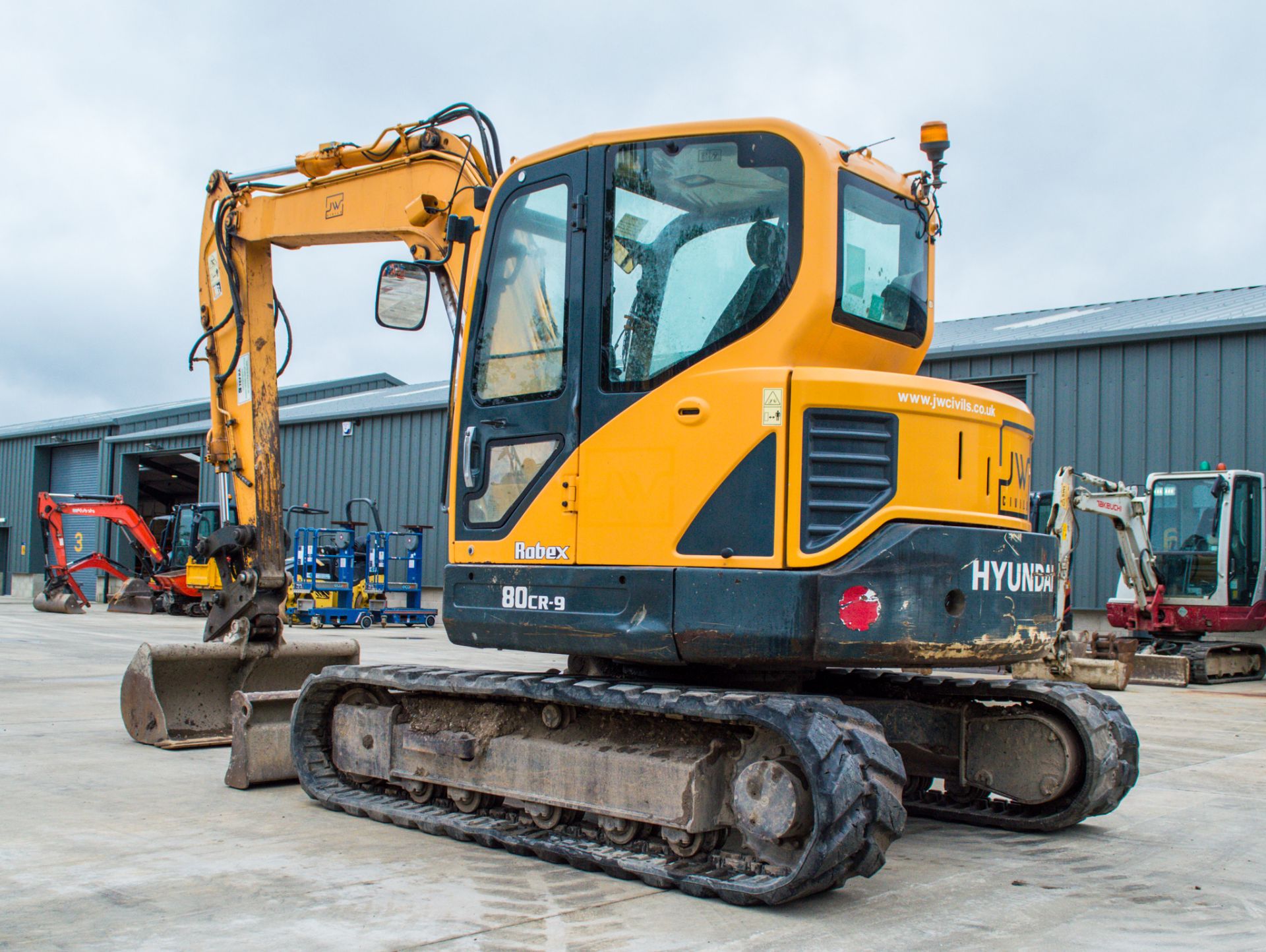 Hyundai Robex 80 CR-R 8 tonne rubber tracked excavatorYear: 2014S/N: 00720Recorded Hours: 5384c/w - Image 4 of 17