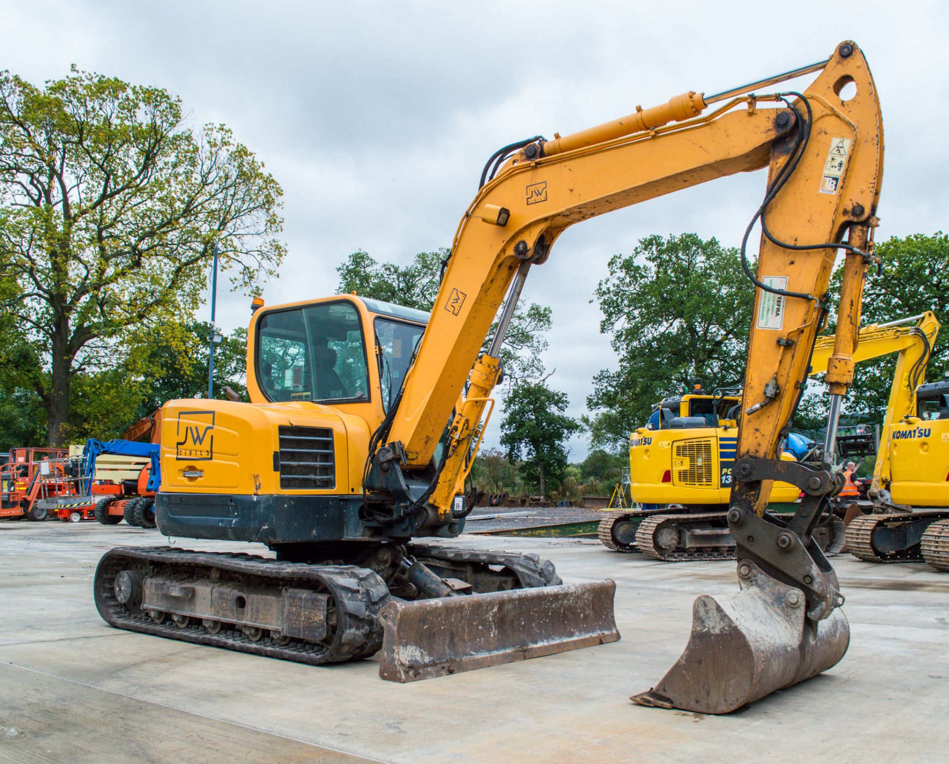 Hyundai Robex 80 CR-R 8 tonne rubber tracked excavatorYear: 2014S/N: 00720Recorded Hours: 5384c/w - Image 2 of 17