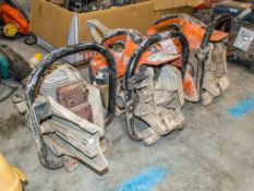 3 - Stihl TS410 petrol driven cut off saws ** Parts missing **