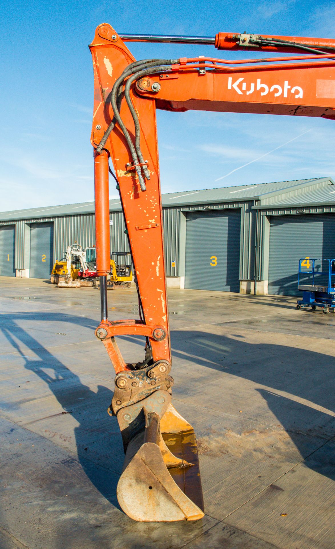 Kubota KX080-3 8 tonne rubber tracked excavator Year: 2012 S/N: 26381 Recorded Hours: 5162 blade, - Image 12 of 18