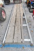 Aluminium staging board approx 8 foot long  A1080675