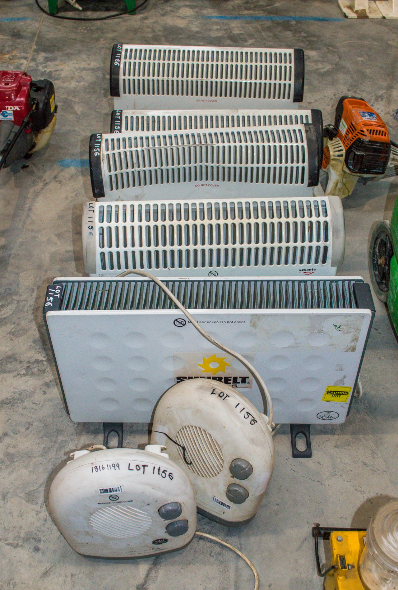 5 - Electric heaters & 2 - fan heaters CO/NB