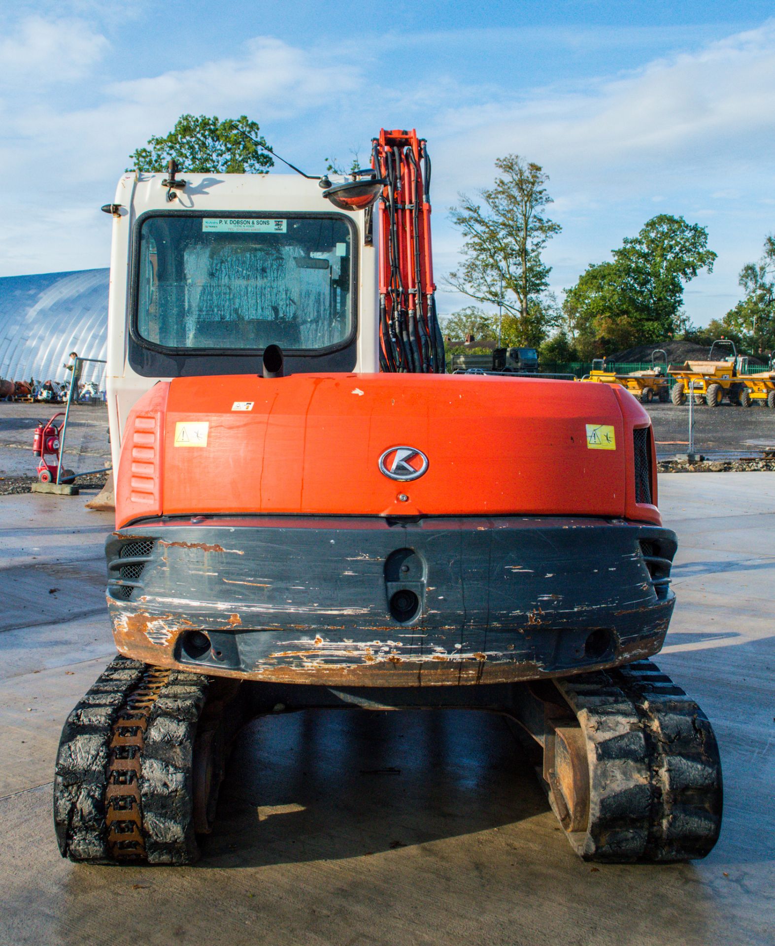 Kubota KX080-3 8 tonne rubber tracked excavator Year: 2012 S/N: 26381 Recorded Hours: 5162 blade, - Image 6 of 18