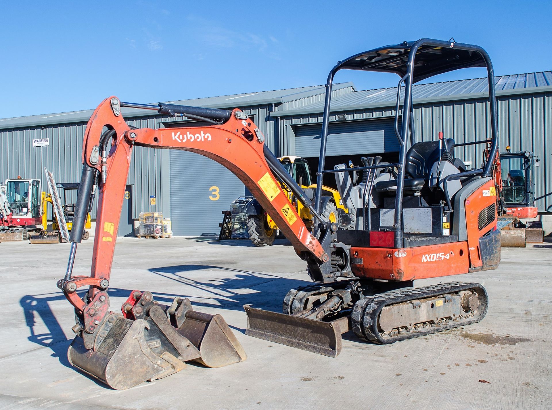 Kubota KX015-4 1.5 tonne rubber tracked mini excavator Year: 2016 S/N: 59647 Recorded Hours: 1527