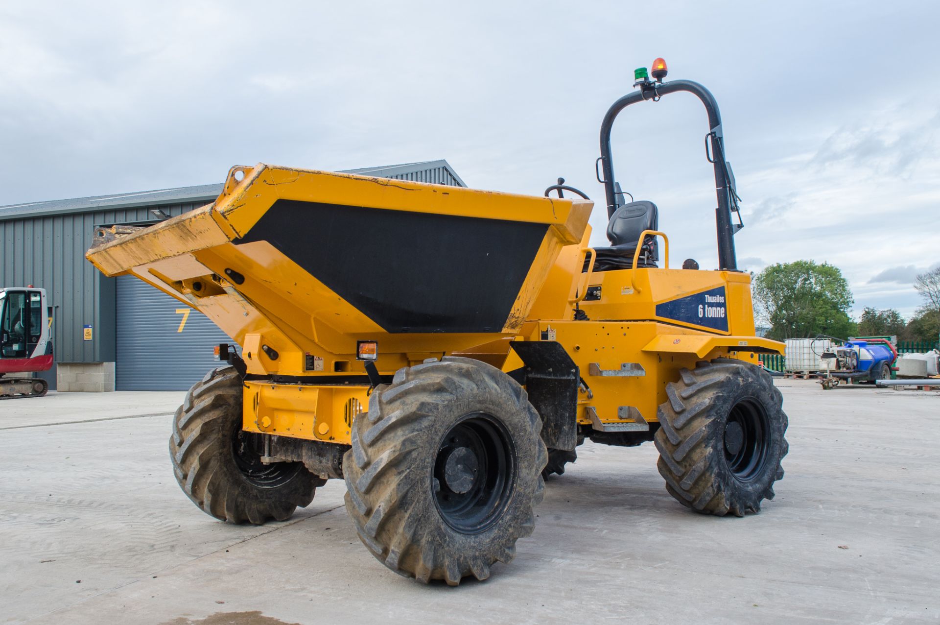 Thwaites 6 tonne swivel skip dumper Year: 2018 S/N: 3952 Recorded Hours: 805 c/w road light kit