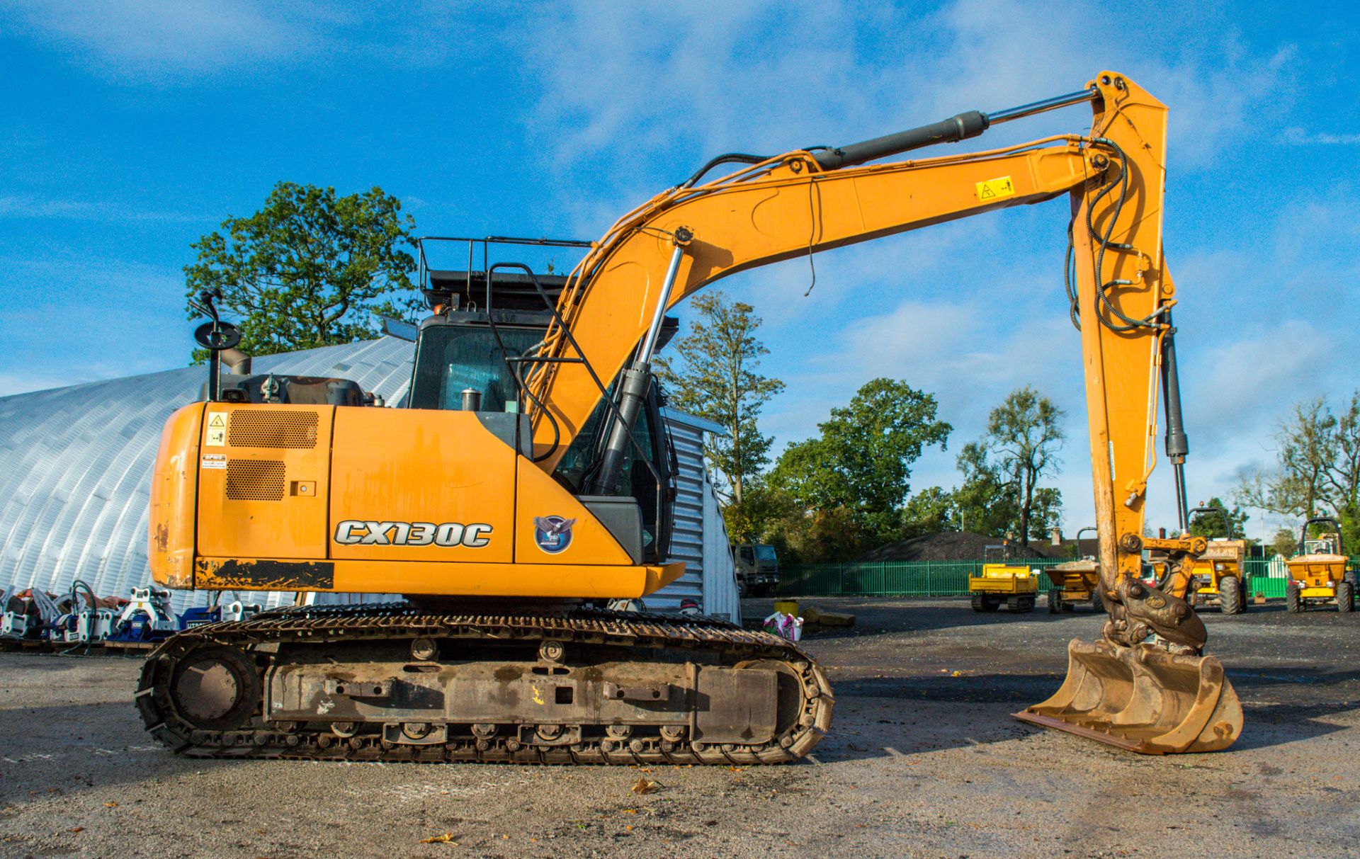 Case CX130C 14 tonne steel tracked excavator Year: 2014 S/N: 1205 Recorded Hours: 8730 piped, - Image 7 of 19