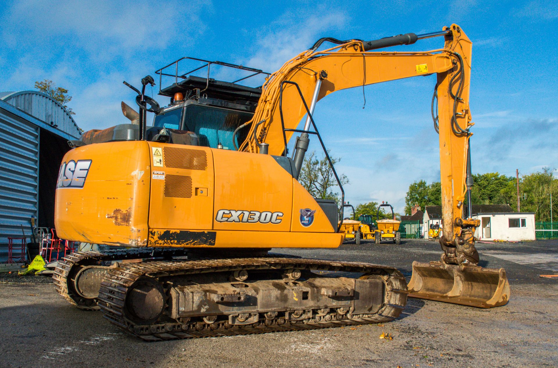 Case CX130C 14 tonne steel tracked excavator Year: 2014 S/N: 1205 Recorded Hours: 8730 piped, - Image 3 of 19