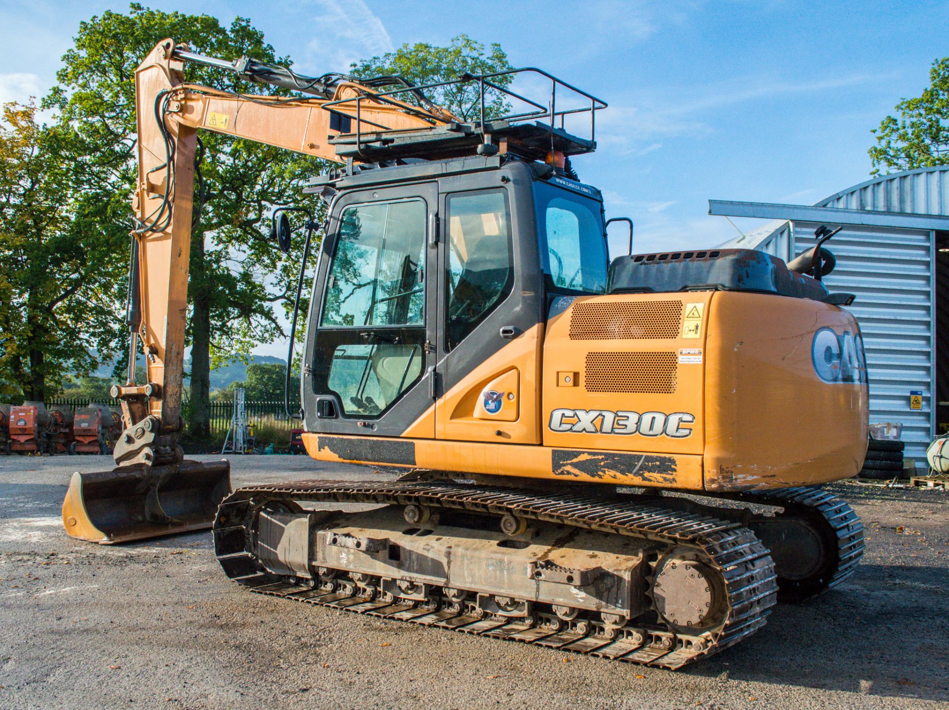 Case CX130C 14 tonne steel tracked excavator Year: 2014 S/N: 1205 Recorded Hours: 8730 piped, - Image 4 of 19