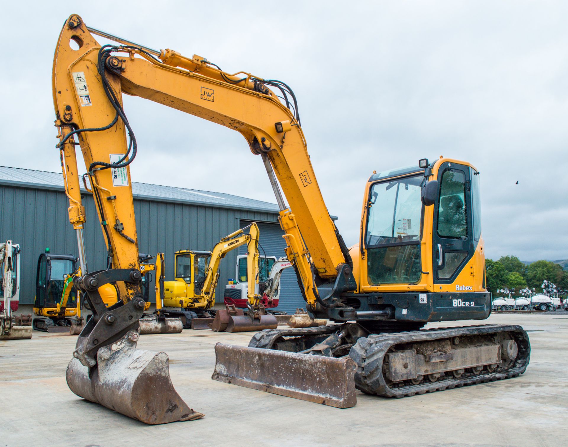 Hyundai Robex 80 CR-R 8 tonne rubber tracked excavatorYear: 2014S/N: 00720Recorded Hours: 5384c/w