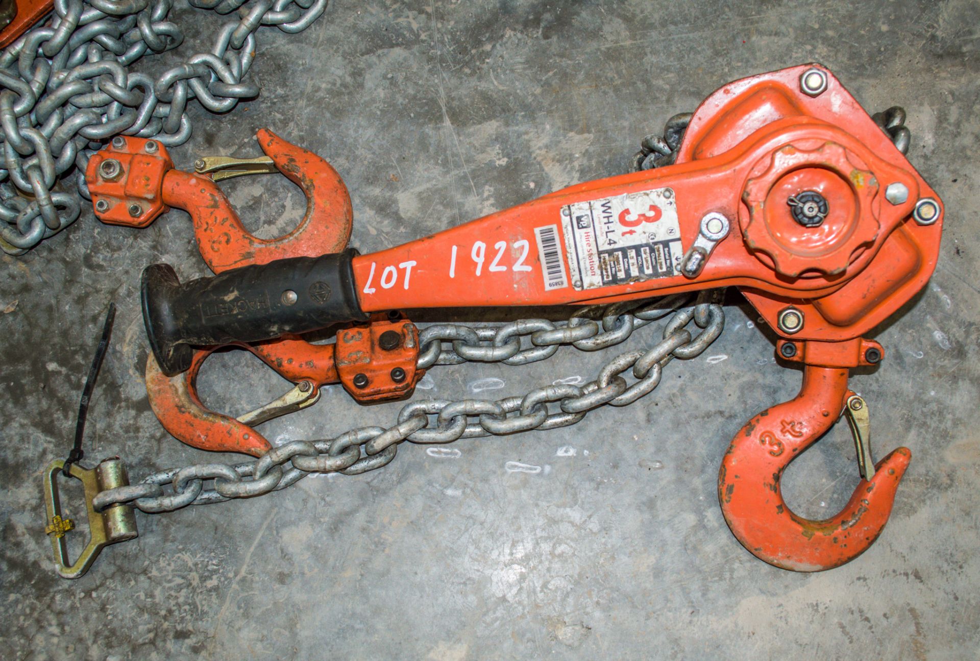 William Hackett WHL4 3 tonne lever hoist HACK0990