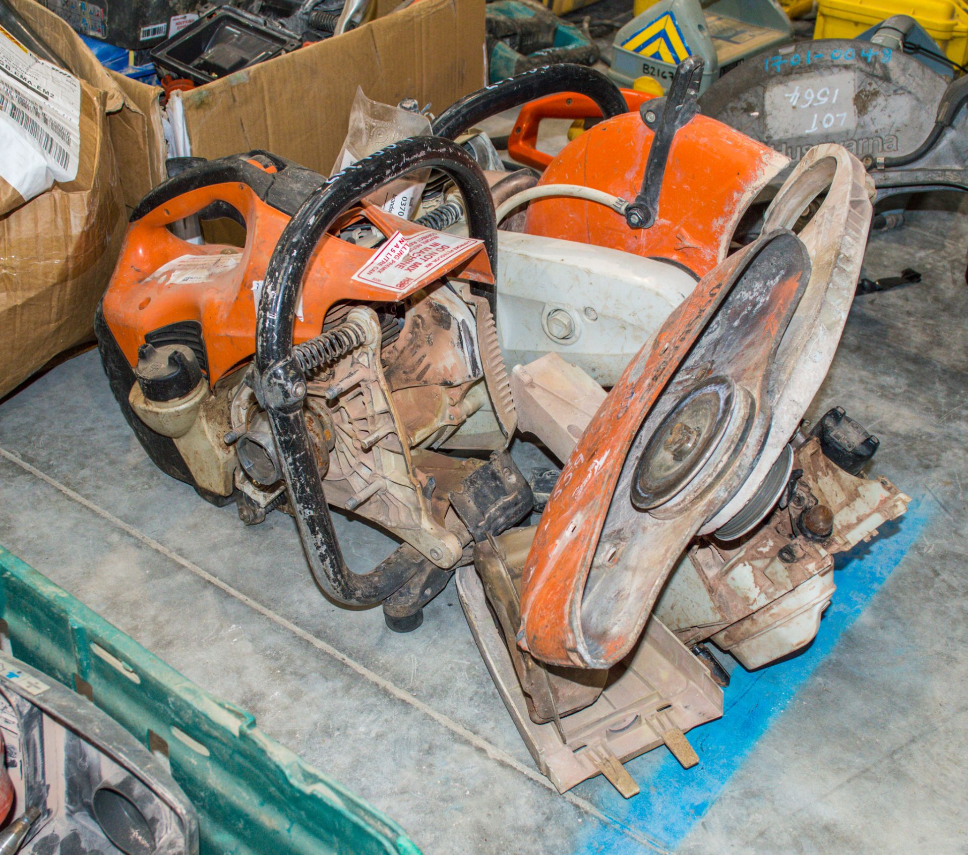 2 - Stihl TS410 petrol driven cut off saws ** Both in disrepair **