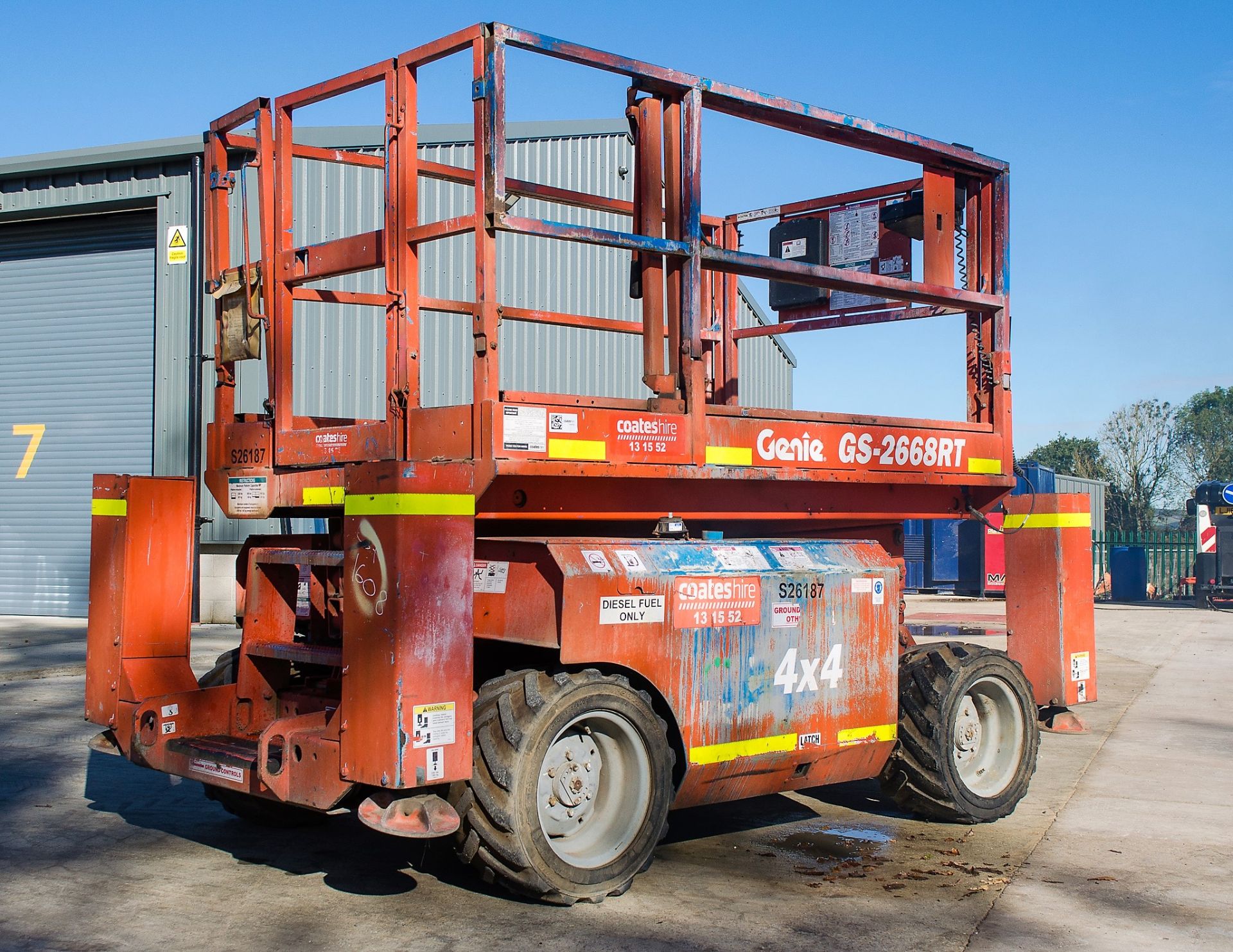 Genie GS - 2668 RT diesel driven 4 x 4 scissor lift  Year: 2006 S/N: GS6086-47270 Recorded Hours: - Image 3 of 18