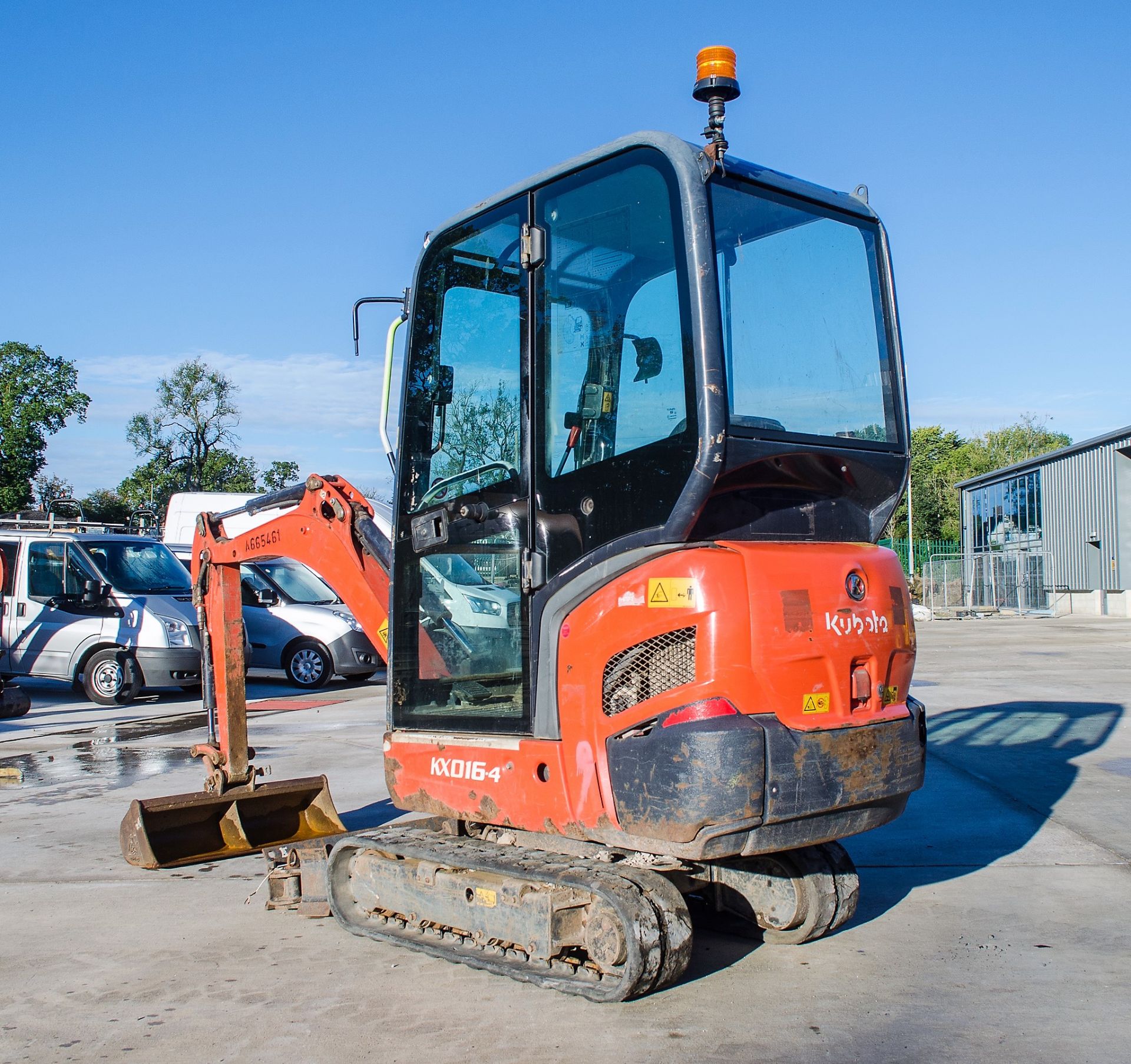 Kubota KX016-4 1.5 tonne rubber tracked mini excavator Year: 2015 S/N: 58688 Recorded Hours: 1736 - Image 3 of 19