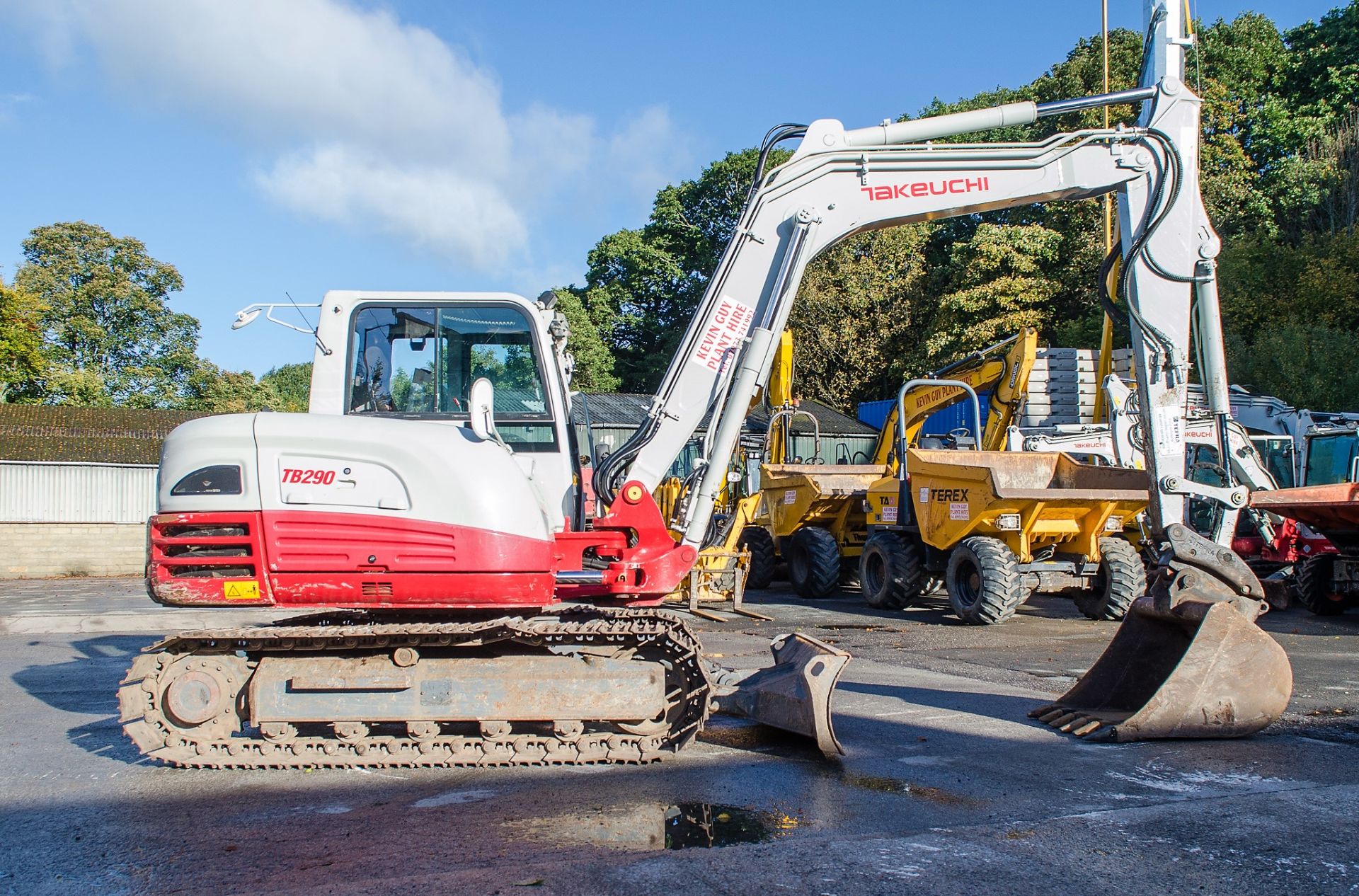 Takeuchi TB290 9 tonne steel tracked excavator  Year: 2017 S/N: 190200753 Recorded Hours: 2763 c/w - Image 7 of 26