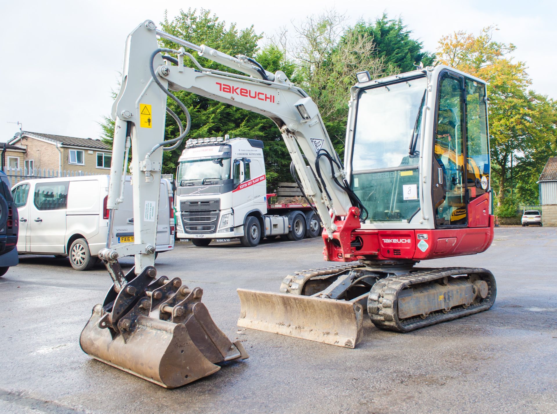 Takeuchi TB230 3 tonne rubber tracked mini excavator  Year: 2016 S/N: 23001324 Recorded Hours: