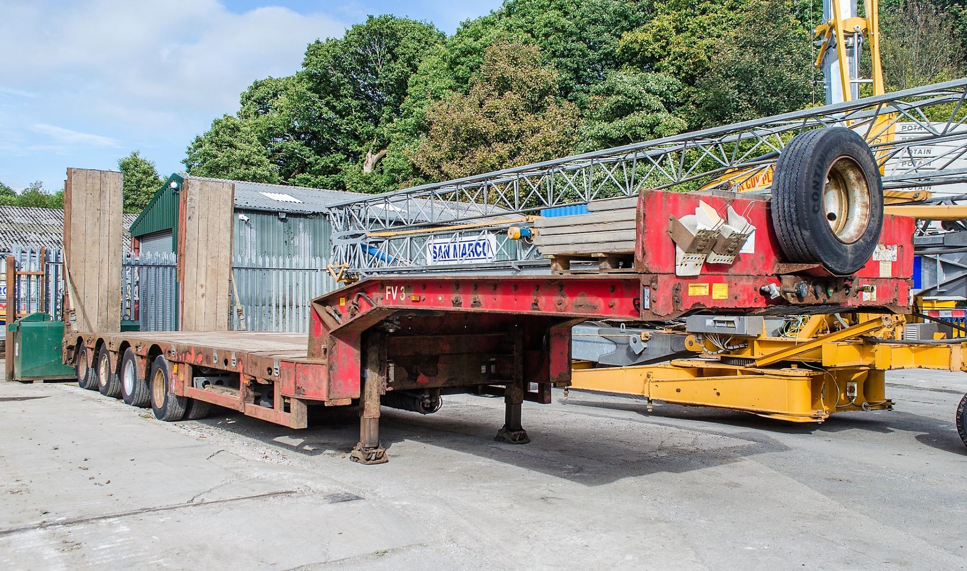 Faymonville STN 4AU 65 tonne 4 axle extendable step frame low loader trailer  Year: 2008  S/N: - Image 2 of 12