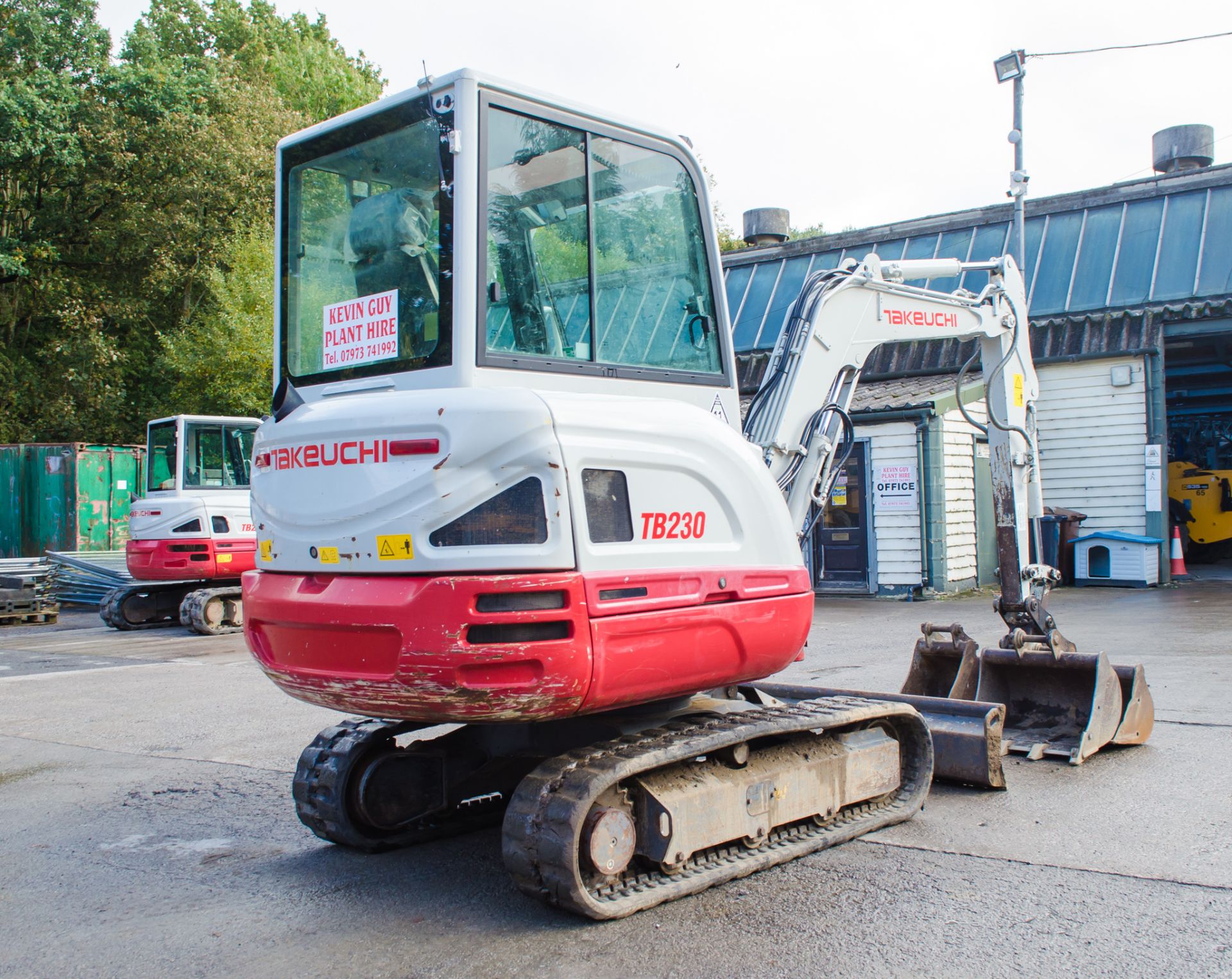 Takeuchi TB230 3 tonne rubber tracked mini excavator  Year: 2016 S/N: 23001324 Recorded Hours: - Image 3 of 21