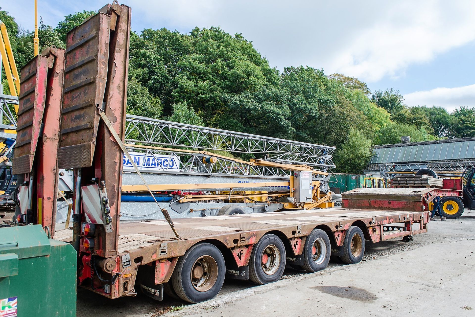 Faymonville STN 4AU 65 tonne 4 axle extendable step frame low loader trailer  Year: 2008  S/N: - Image 3 of 12