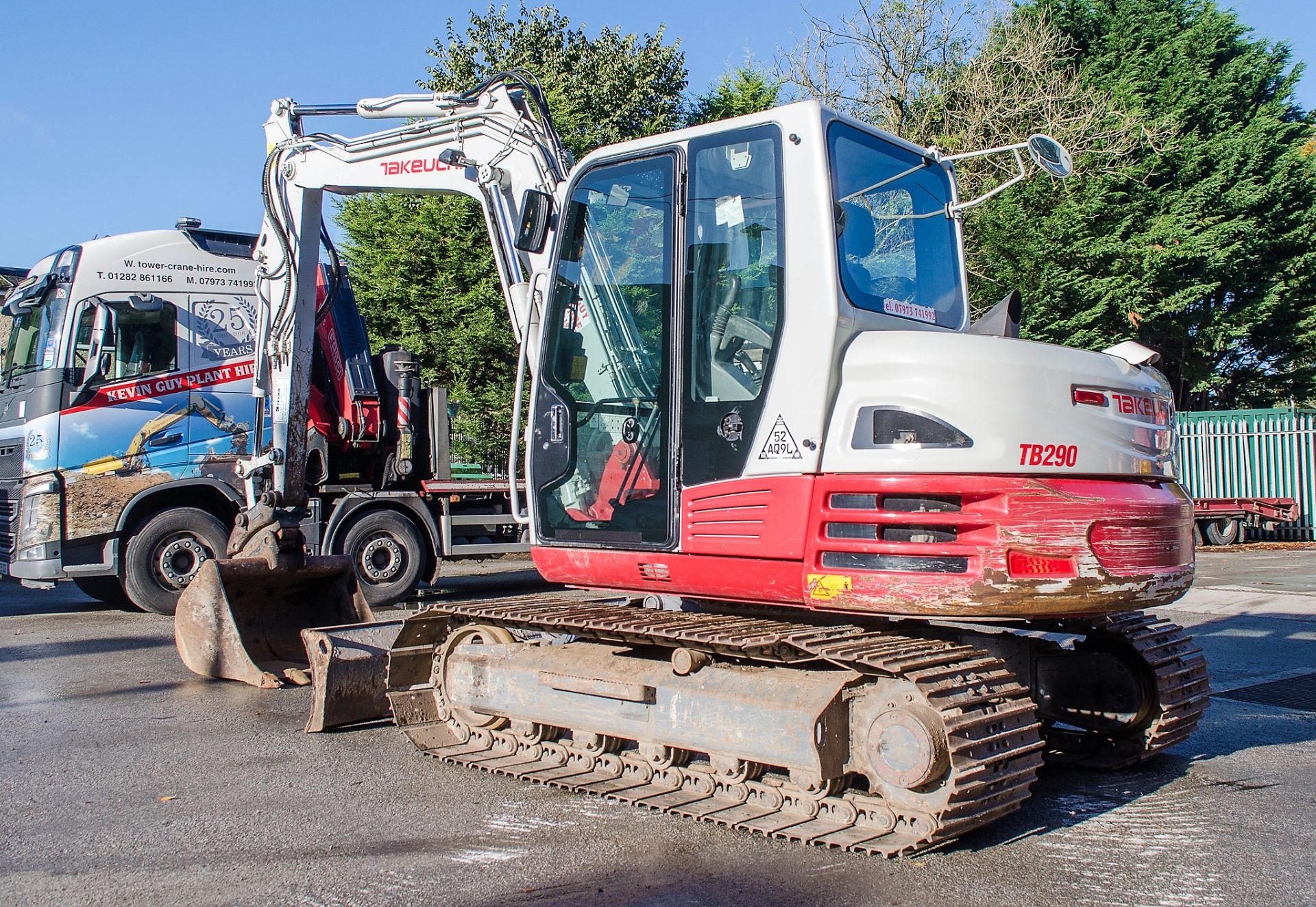 Takeuchi TB290 9 tonne steel tracked excavator  Year: 2017 S/N: 190200753 Recorded Hours: 2763 c/w - Image 3 of 26