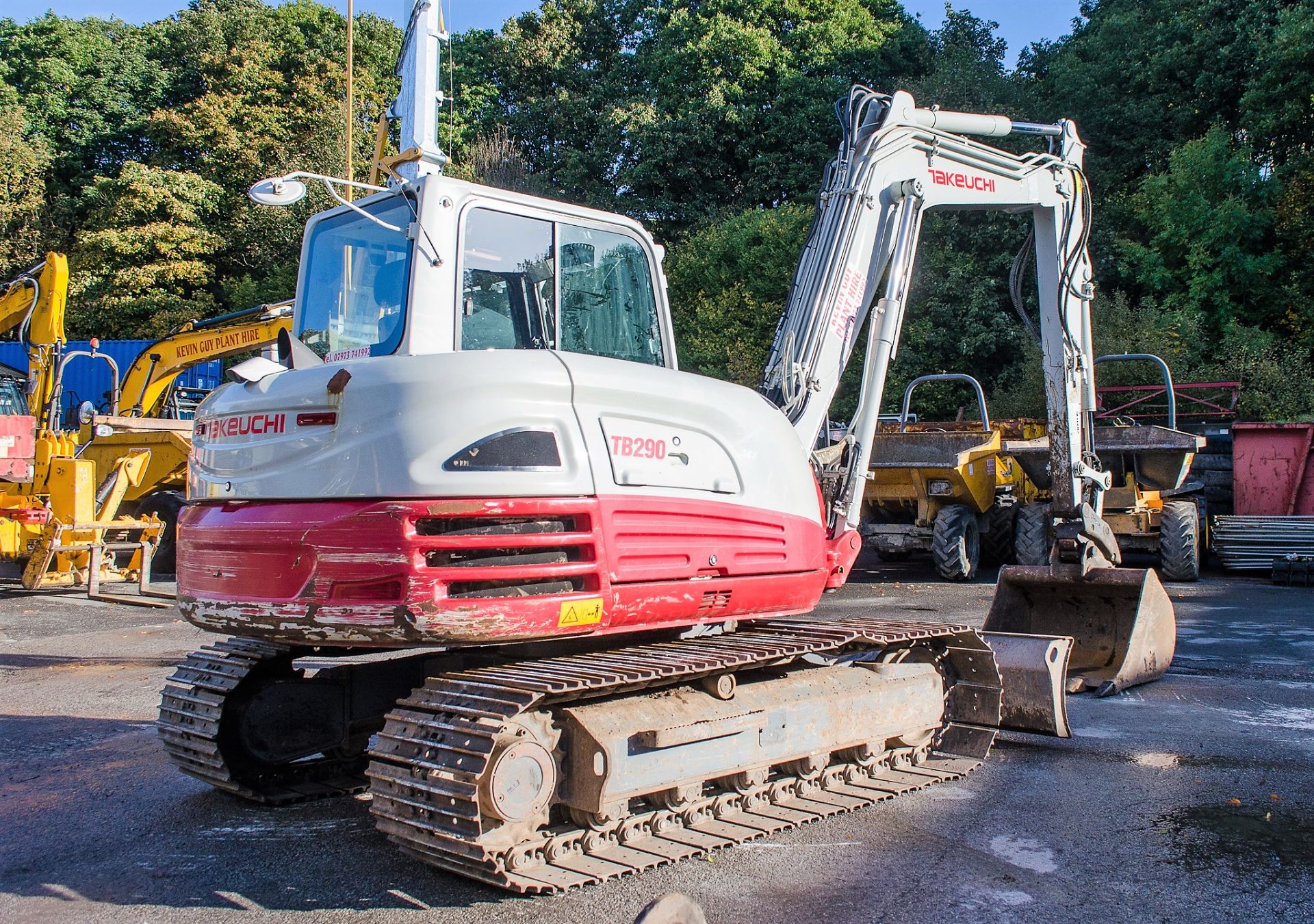 Takeuchi TB290 9 tonne steel tracked excavator  Year: 2017 S/N: 190200753 Recorded Hours: 2763 c/w - Image 4 of 26