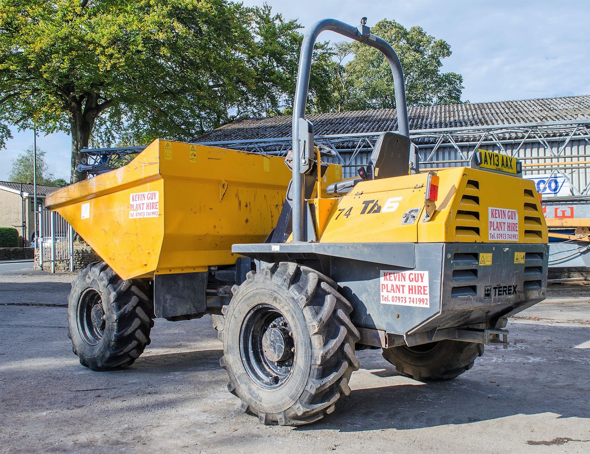 Terex TA6 6 tonne straight skip dumper  Year: 2013 S/N: ED1MS3949 Recorded Hours: 2268 - Image 3 of 21