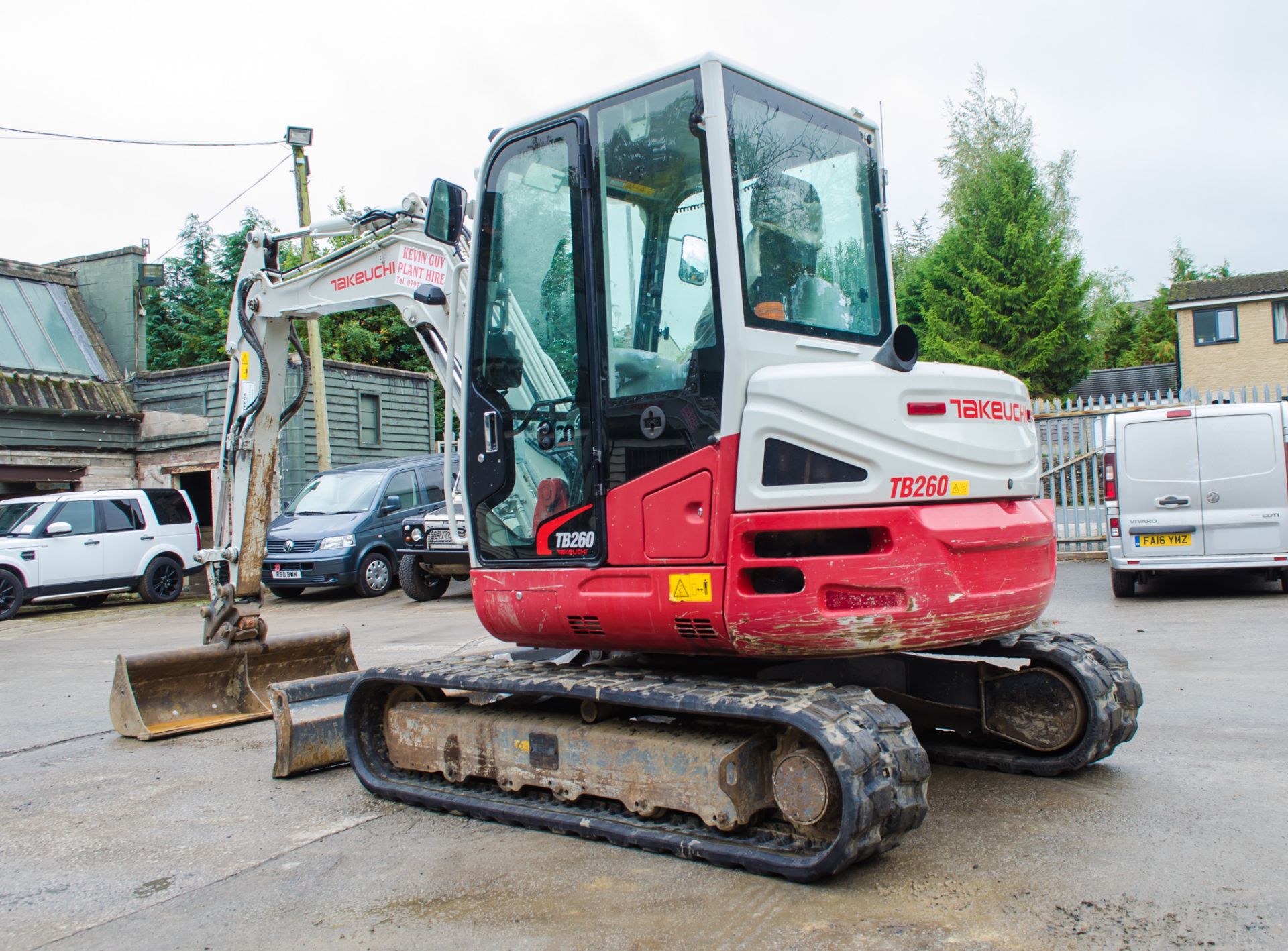 Takeuchi TB260 6 tonne rubber tracked midi excavator  Year: 2016 S/N: 126001565 Recorded Hours: 3163 - Image 4 of 23