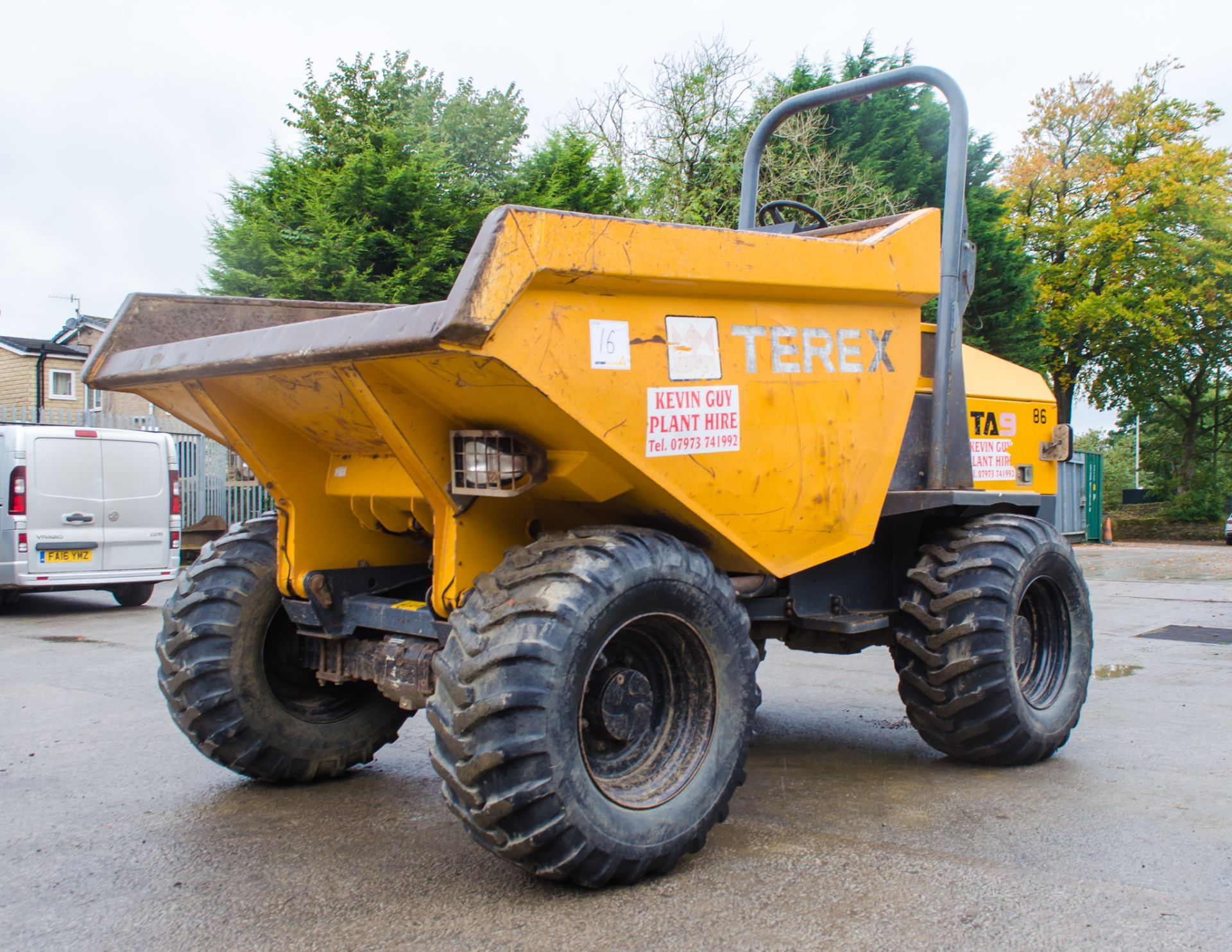 Terex 9 tonne straight skip dumper  Year: 2013  S/N: ED4MV4155 Recorded Hours: 2532