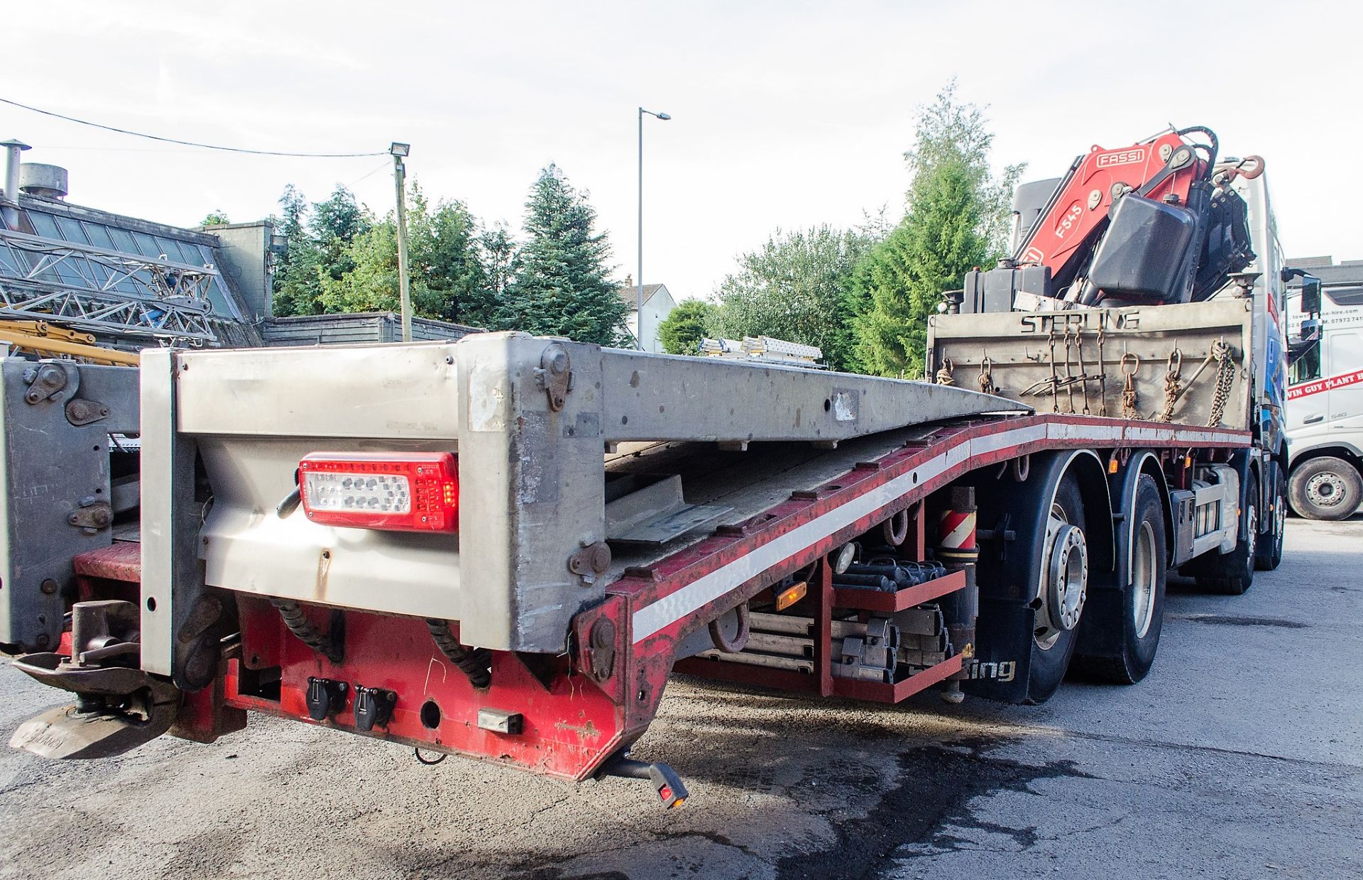 Vovlo FH 12 460 Euro 6 8 x 2 beaver tail plant crane draw bar lorry Reg No: Y25 KGP (number plate to - Image 12 of 32